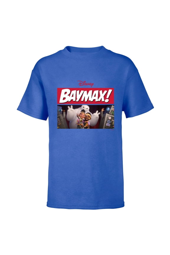 Baymax! Series Pose with Sofia and Ali Big Hero 6 - Short Sleeve T-Shirt for Kids - Customized-Royal