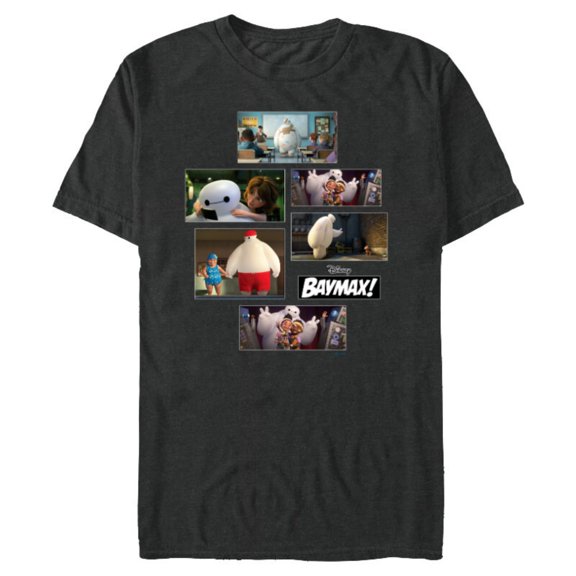Disney Baymax! Series Scenes Big Hero 6 - Short Sleeve Blended T-Shirt for Adults - Customized-Dark Heather