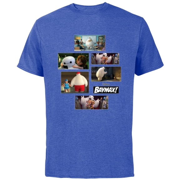 Disney Baymax! Series Scenes Big Hero 6 - Short Sleeve Cotton T-Shirt for Adults - Customized-Royal Heather