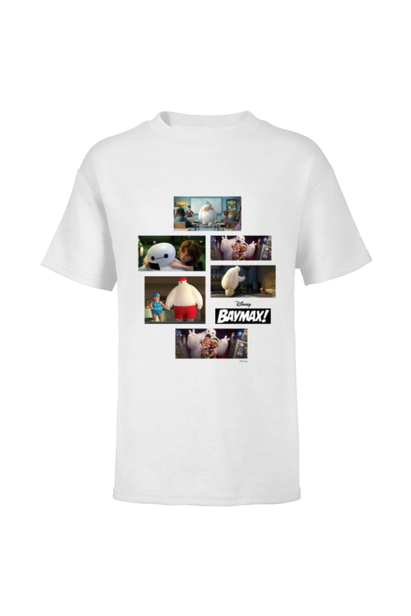 Baymax! Series Scenes Big Hero 6 - Short Sleeve T-Shirt for Kids - Customized-White