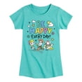 thumbnail image 1 of Disney - Be Happy Every Day - Toddler & Youth Girls Short Sleeve Graphic T-Shirt, 1 of 5