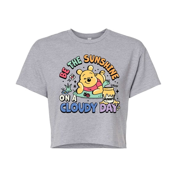 Disney - Be The Sunshine - Juniors Cropped Cotton Blend T-Shirt