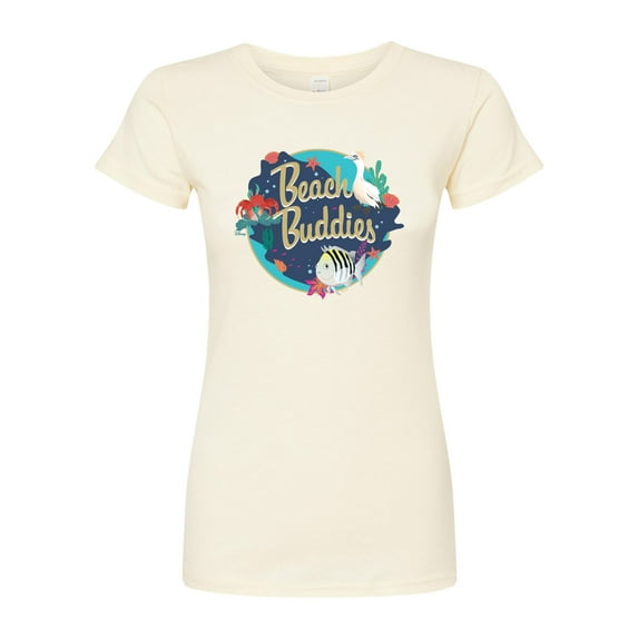 Disney - Beach Buddies - Juniors Fitted Graphic T-Shirt