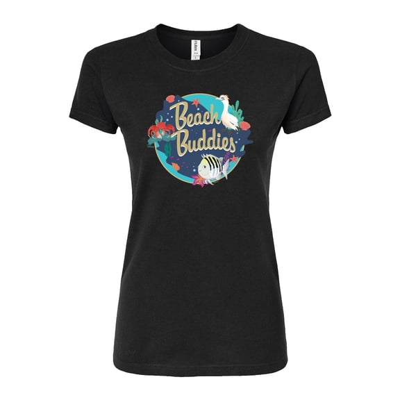 Disney - Beach Buddies - Juniors Fitted Graphic T-Shirt