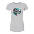 thumbnail image 1 of Disney - Beach Buddies - Juniors Fitted Graphic T-Shirt, 1 of 5
