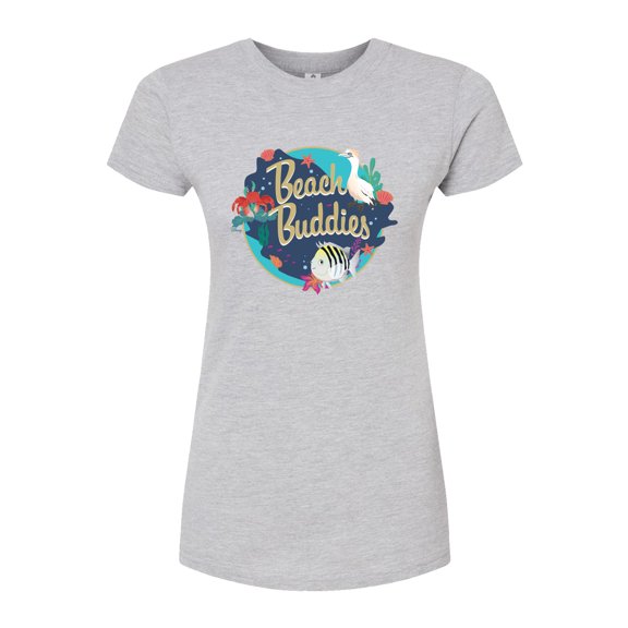 Disney - Beach Buddies - Juniors Fitted Graphic T-Shirt