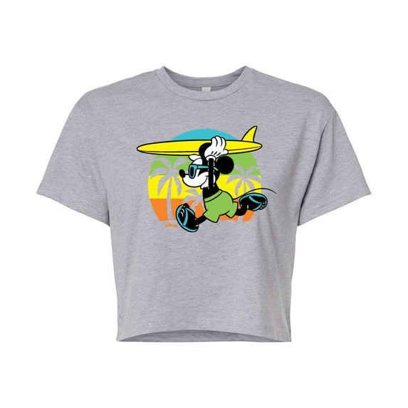 Disney - Beach Mickey Cropped Graphic T-Shirt