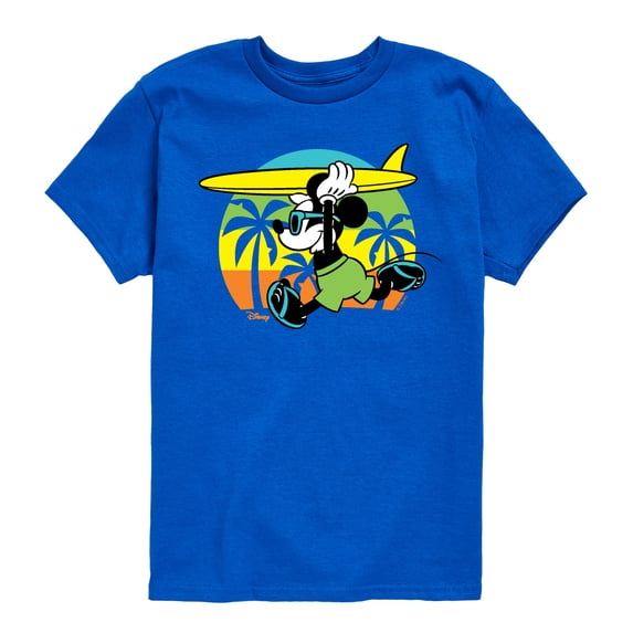 Disney - Beach Mickey - Youth Boys Short Sleeve Graphic T-Shirt
