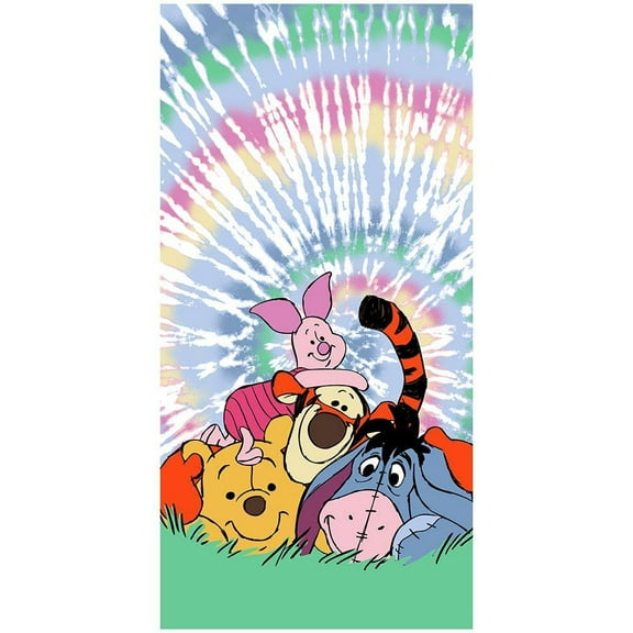 Disney Beach Towels - Winnie The Pooh Tie Dye Rainbow Beach