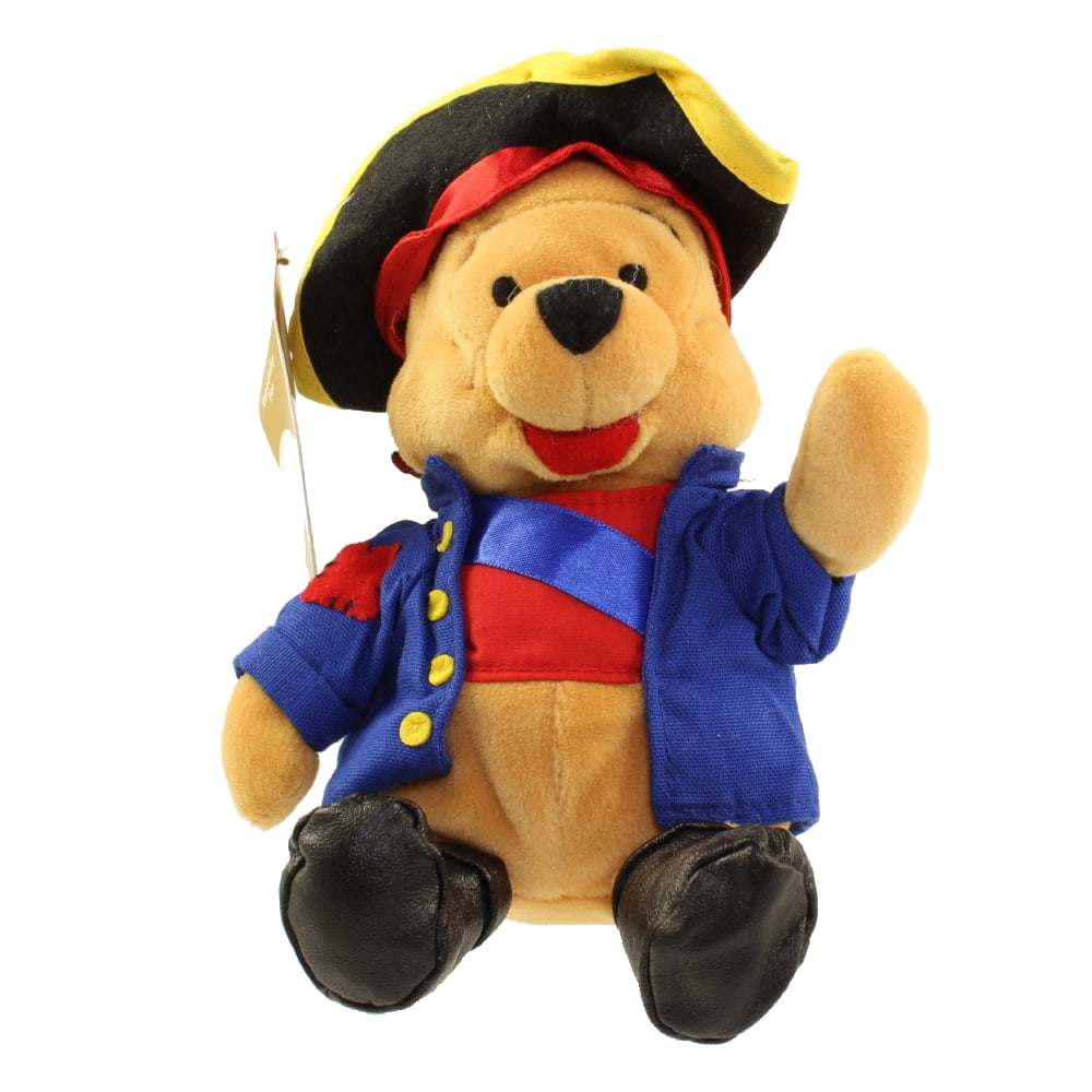 Peluche Winnie l'Ourson Noël Disney Store manteau Pooh rouge 37 cm