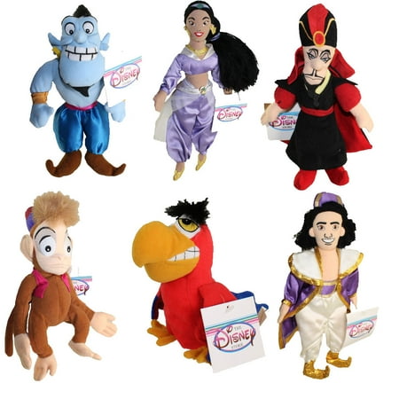 Disney Bean Bag Plush - SET OF 6 Aladdin(JASMINE,ABU,GENIE+2)
