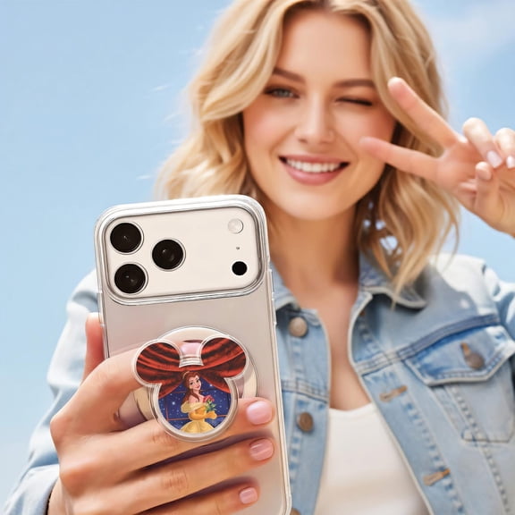 Disney Beauty And The Beast Belle Mermaid , Disney Princess Inspired Mickey Ear ,Cute Princess Phone Grip UNAN04-8