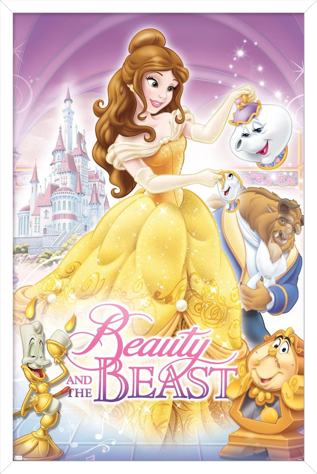 Disney's Beauty and the Beast ポスター　額付き Disney Beauty And The Beast - Cover Wall Poster, 14.725