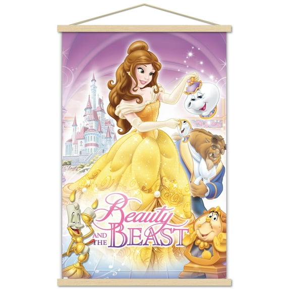 Disney Beauty And The Beast - Cover Wall Poster with Magnetic Frame, 22.375" x 34"