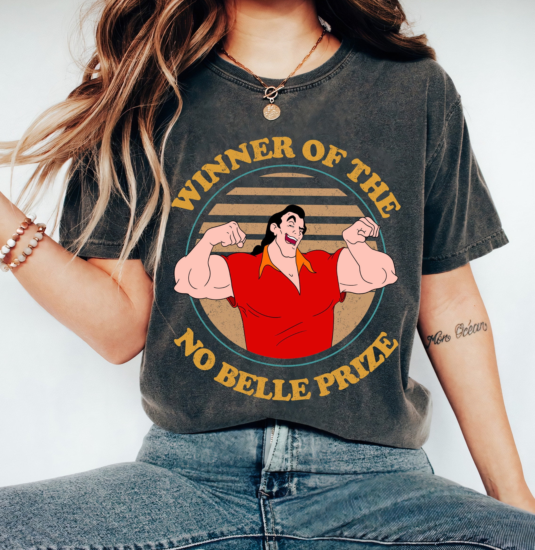 Disney Beauty And The Beast Gaston Winner Of No Belle Prize Retro T ...