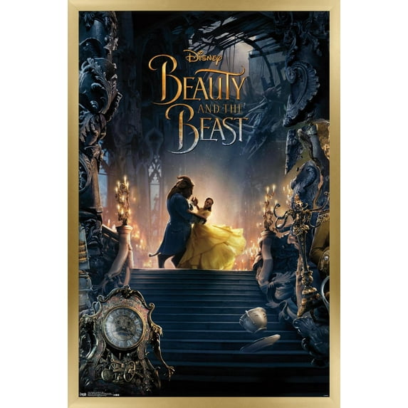 Disney Beauty And The Beast - Triptych 2 Wall Poster, 14.725" x 22.375", Framed