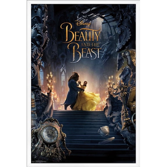 Disney Beauty And The Beast - Triptych 2 Wall Poster, 22.375" x 34", Framed