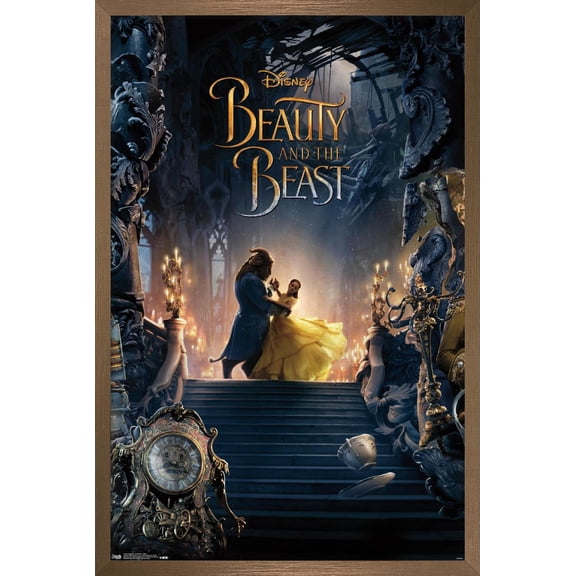 Disney Beauty And The Beast - Triptych 2 Wall Poster, 22.375" x 34", Framed