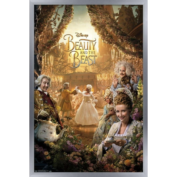 Disney Beauty And The Beast - Triptych 3 Wall Poster, 14.725" x 22.375", Framed
