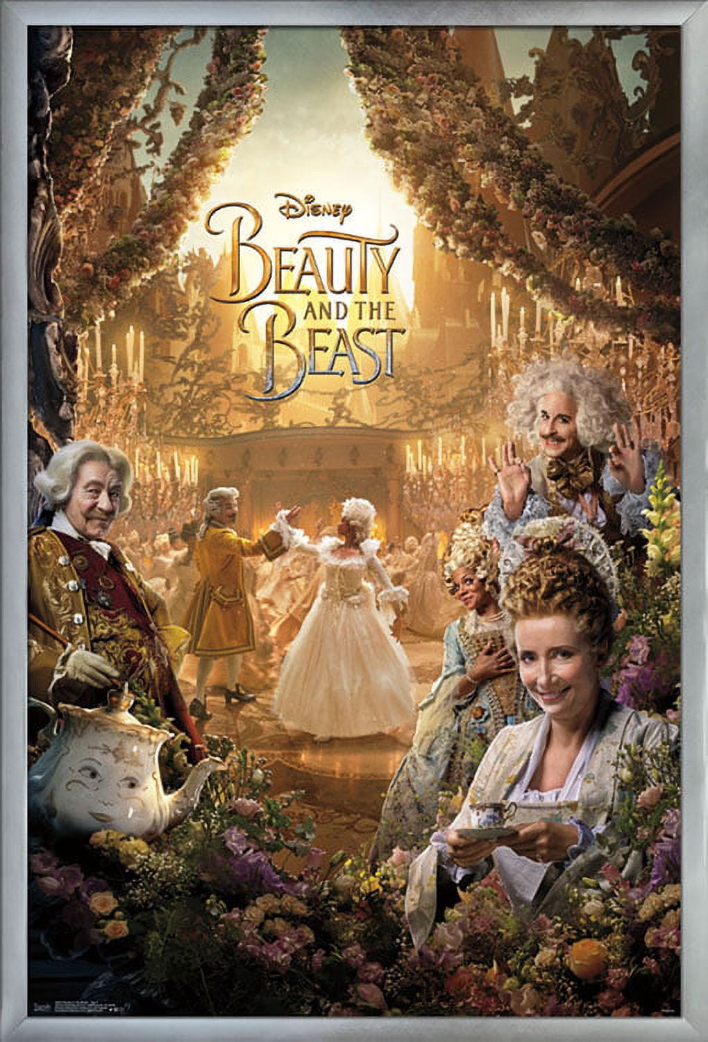 Disney Beauty And The Beast - Triptych 3 Wall Poster, 22.375" x 34", Framed