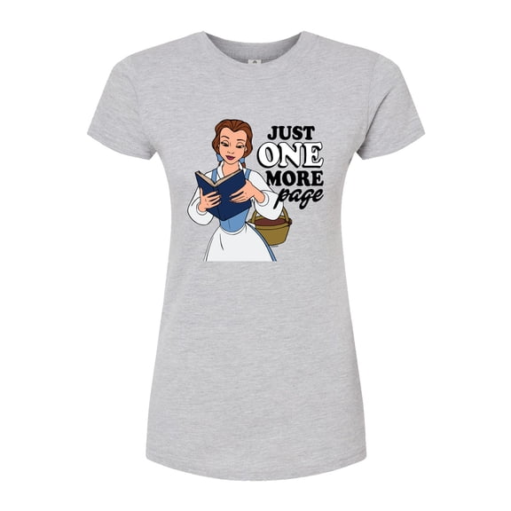 Disney Beauty & The Beast - Belle Just One More Page - Juniors Fitted Graphic T-Shirt