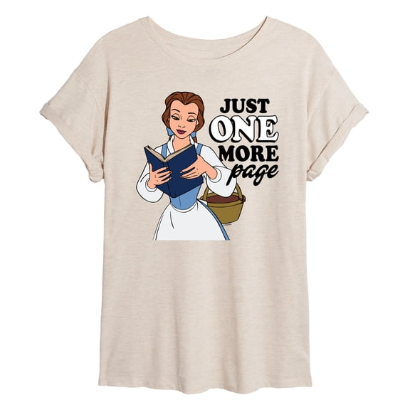 Disney Beauty & The Beast - Belle Just One More Page - Women's Oversized T-Shirt