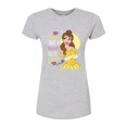thumbnail image 1 of Disney Beauty & The Beast - Belle - Never Judge A Book By Its' Cover - Juniors Fitted Graphic T-Shirt, 1 of 5