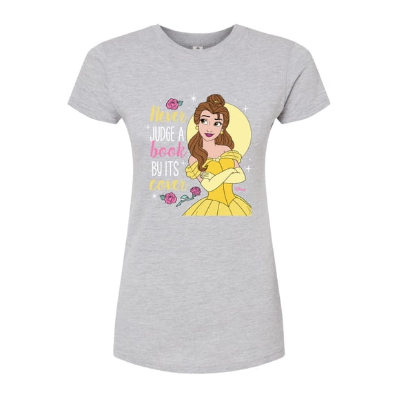 Disney Beauty & The Beast - Belle - Never Judge A Book By Its' Cover - Juniors Fitted Graphic T-Shirt