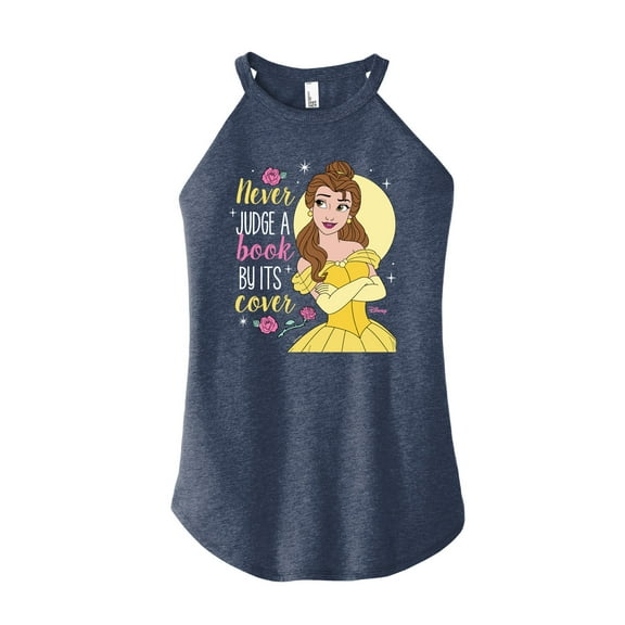 Disney Beauty & The Beast - Belle - Never Judge A Book By Its' Cover - Juniors High Neck Tank Top