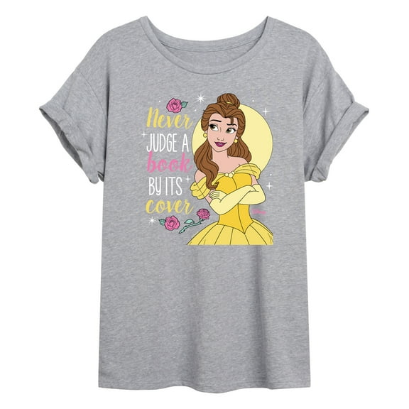 Disney Beauty & The Beast - Belle - Never Judge A Book By Its' Cover - Women's Oversized T-Shirt