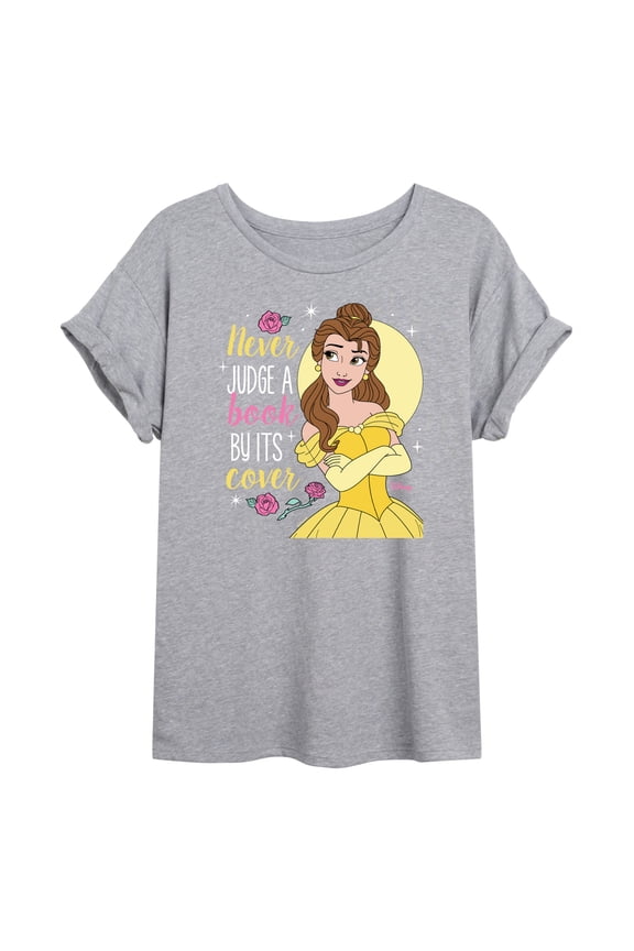 Beauty & The Beast - Belle - Never Judge A Book By Its' Cover - Juniors Ideal Flowy Muscle T-Shirt