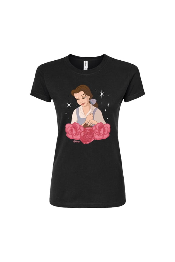 Beauty & The Beast - Belle - Smell The Roses - Juniors Fitted Graphic T-Shirt