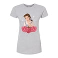 thumbnail image 1 of Disney Beauty & The Beast - Belle - Smell The Roses - Juniors Fitted Graphic T-Shirt, 1 of 5