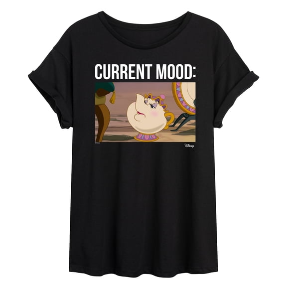 Disney Beauty & The Beast - Mrs. Potts - Current Mood - Juniors Ideal Flowy Muscle T-Shirt