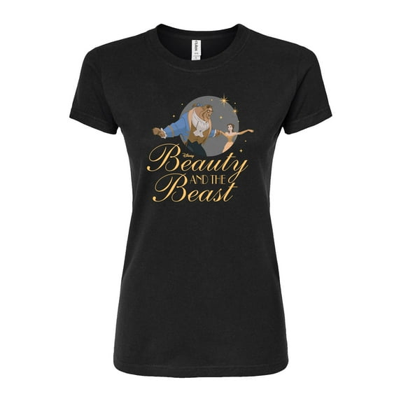 Disney Beauty & The Beast - Original Movie Logo - Juniors Fitted Graphic T-Shirt
