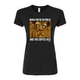 thumbnail image 1 of Disney Beauty & The Beast - When The Coffee Hits - Juniors Fitted Graphic T-Shirt, 1 of 5
