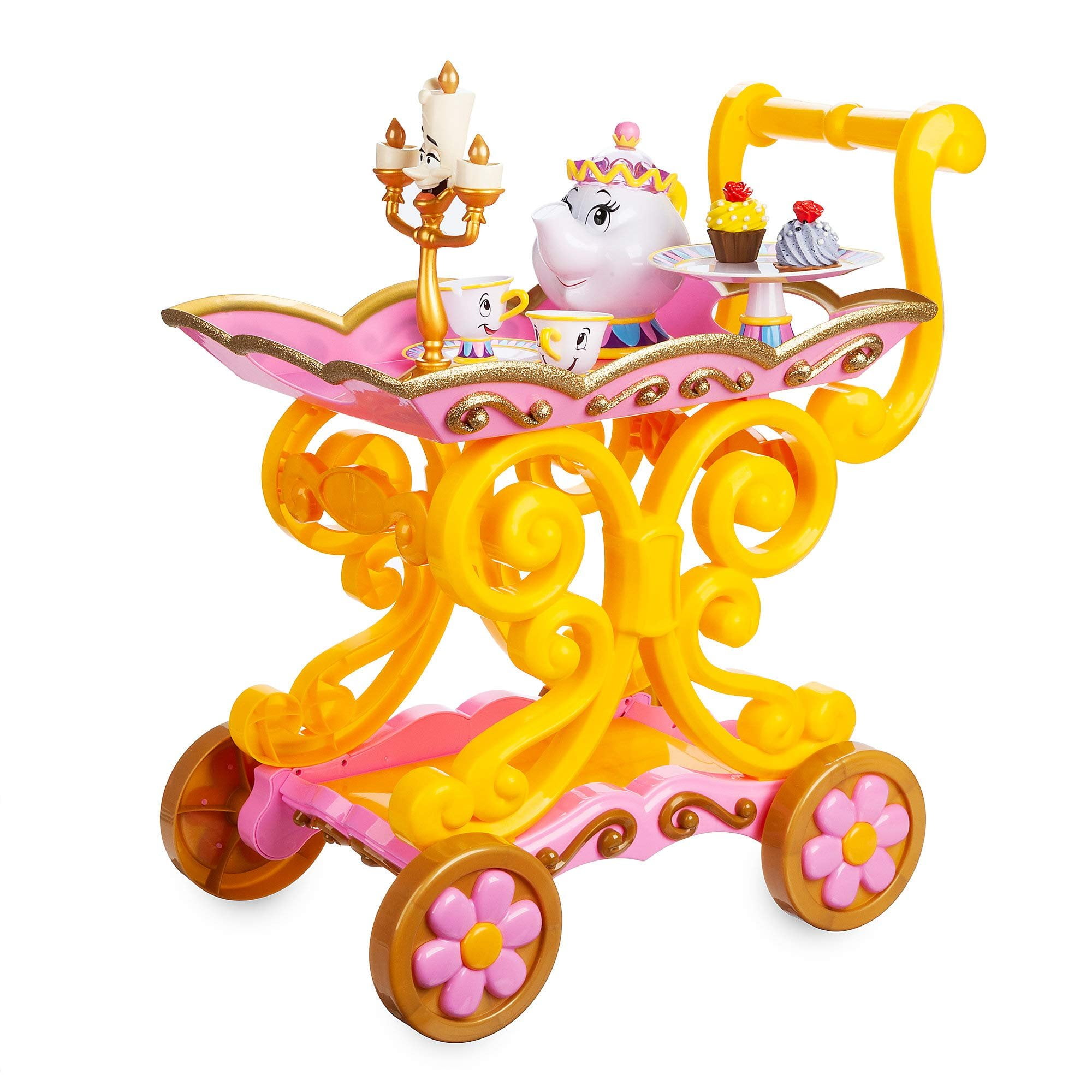 Disney Beauty and The Beast ''Be Our Guest'' Singing Tea Cart Play Set