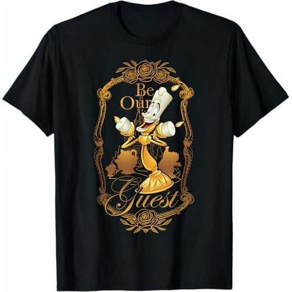 Disney Beauty and the Beast Be Our Guest Lumiere Poster T-Shirt