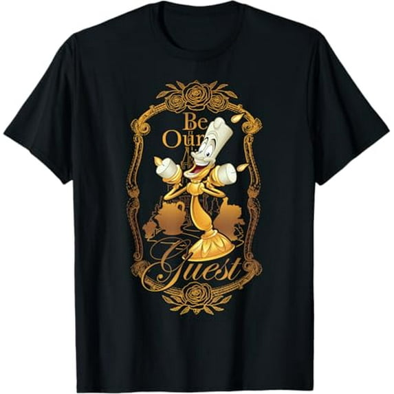 Disney Beauty and the Beast Be Our Guest Lumiere Poster T-Shirt
