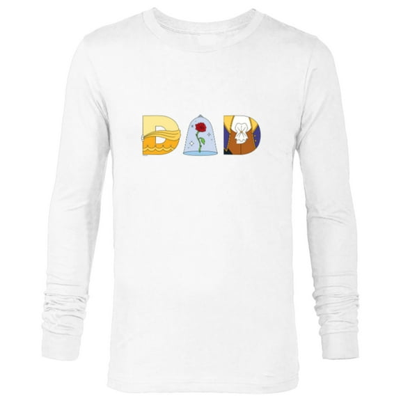 Disney Beauty and the Beast Belle Father’s Day Birthday Dad - Long Sleeve T-Shirt for Men - Customized-White