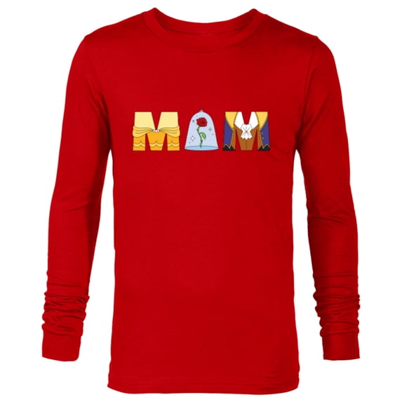 Disney Beauty and the Beast Belle Mother’s Day Birthday Mom - Long Sleeve T-Shirt for Men - Customized-New Red