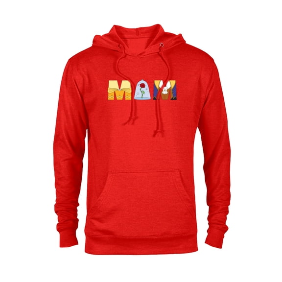 Disney Beauty and the Beast Belle Mother’s Day Birthday Mom - Pullover Hoodie for Adults - Customized-Red