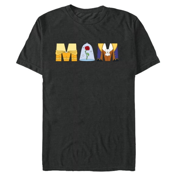 Disney Beauty and the Beast Belle Mother’s Day Birthday Mom - Short Sleeve Blended T-Shirt for Adults - Customized-Dark Heather