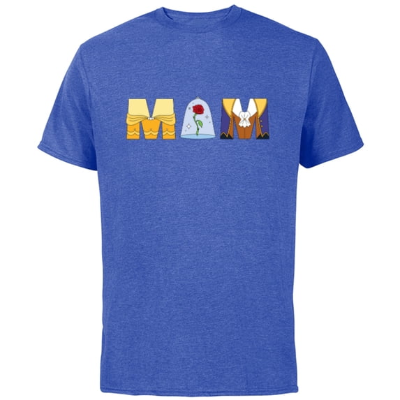 Disney Beauty and the Beast Belle Mother’s Day Birthday Mom - Short Sleeve Cotton T-Shirt for Adults - Customized-Royal Heather