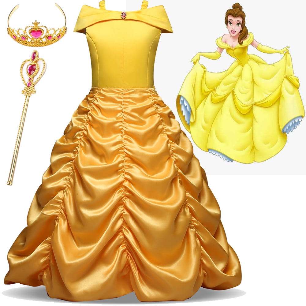 Disney Beauty and the Beast Belle Princess Dress Halloween Costume
