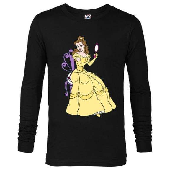 Disney Beauty and the Beast Belle T-Shirt - Long Sleeve T-Shirt for Men - Customized-Black