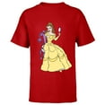 thumbnail image 1 of Disney Beauty and the Beast Belle T-Shirt - Short Sleeve T-Shirt for Kids - Customized-Red, 1 of 5