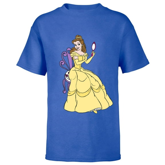 Disney Beauty and the Beast Belle T-Shirt - Short Sleeve T-Shirt for Kids - Customized-Royal