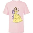 thumbnail image 1 of Disney Beauty and the Beast Belle T-Shirt - Short Sleeve T-Shirt for Kids - Customized-Soft Pink, 1 of 5