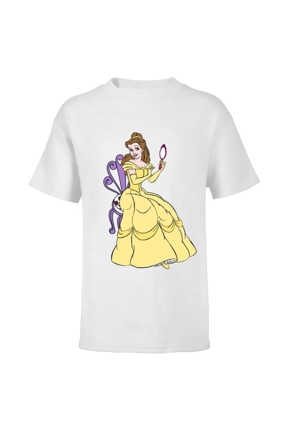 Beauty and the Beast Belle T-Shirt - Short Sleeve T-Shirt for Kids - Customized-White